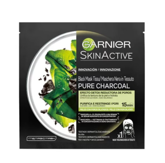 Masque facial PURE CHARCOAL black detox Garnier